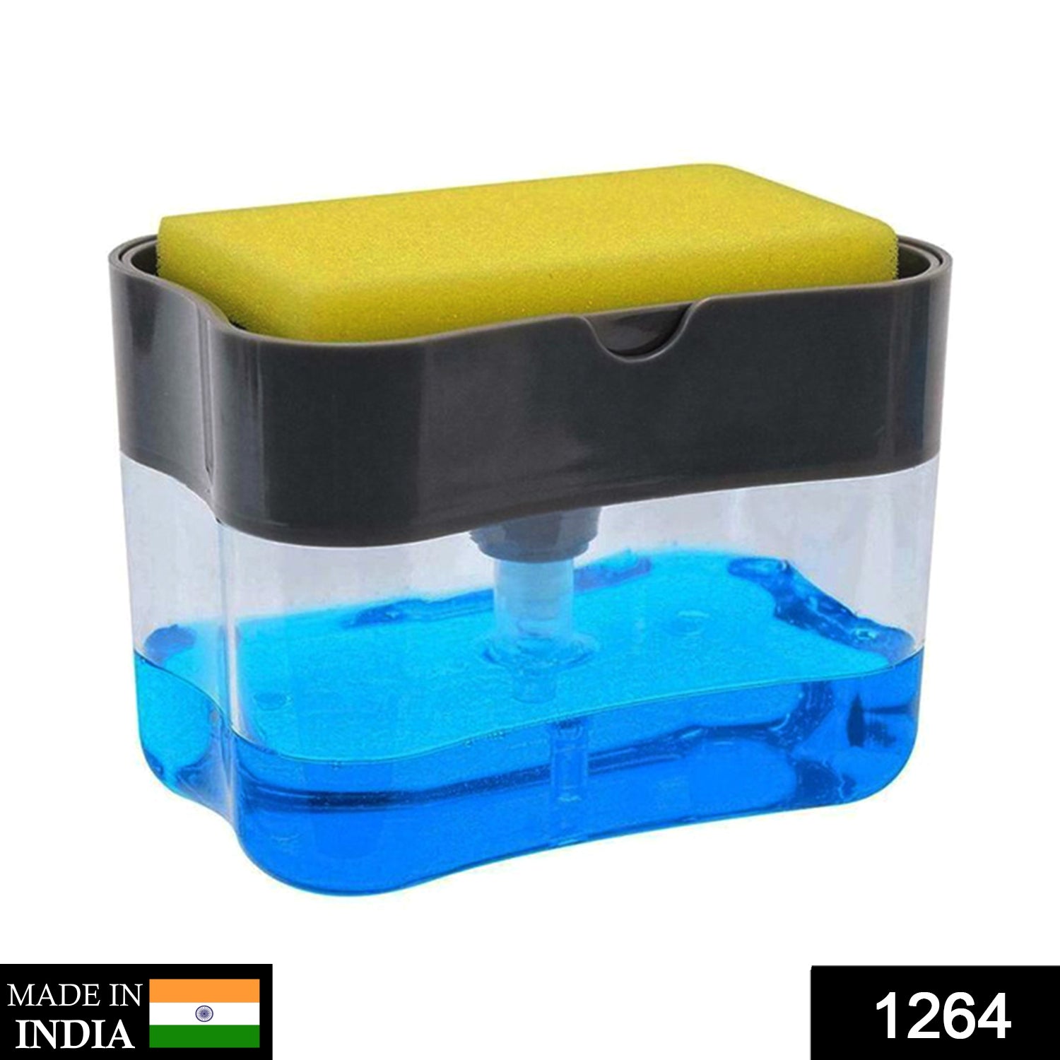 Convenient countertop soap dispenser with sponge holder Convenient countertop soap dispenser with sponge holder